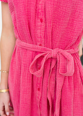 Zya Pink Button Down Dress