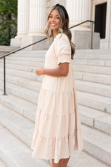 Janessa Tiered Cream Dress