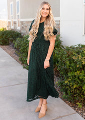 Dorothy Emerald Green Lace Dress