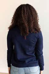 Deja Navy Button Down Cardigan