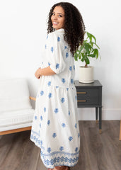 Maycee Cream Embroidered Dress