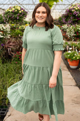 Janessa Deep Sage Dress