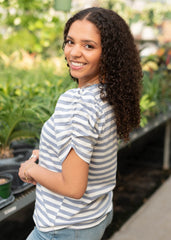 Brooklynn Blue Striped Top